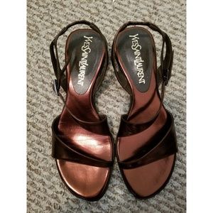 Yves Saint Laurent Women's Leather Sandals SZ 7